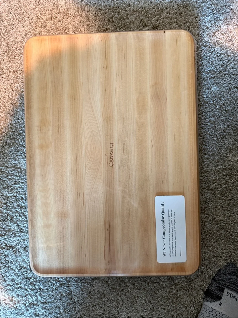 Wood Finish Serving Tray - Natural Bamboo Color